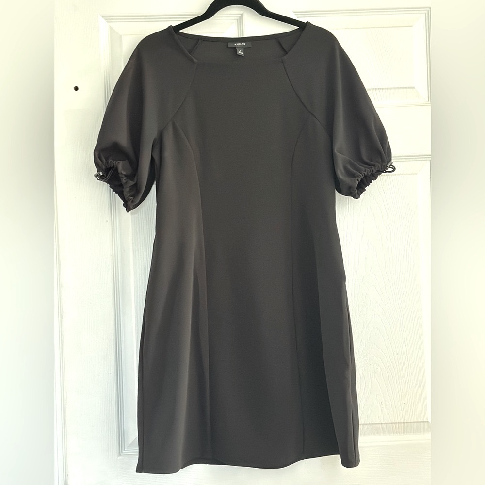 Alfani Black Puff Sleeve Dress S